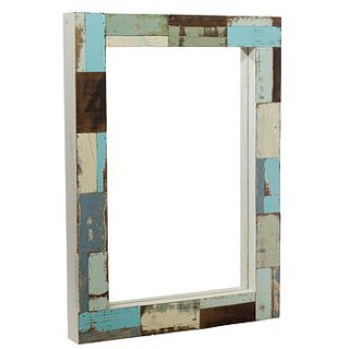 mirror with reclaimed wood frame by redpaperstar