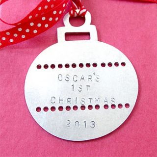 baby's first christmas bauble decoration by edamay