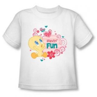 Looney Tunes   Tweety Pie Having Fun Toddler T Shirt T Shirt Clothing