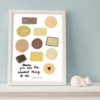 personalised mother's day biscuits print by hanna melin