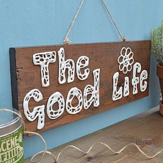 'the good life' family home sign by carys boyle ceramics