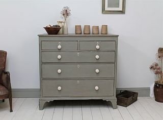 victorian painted chest of drawers by distressed but not forsaken