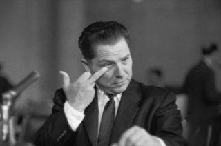 Photo James R. Hoffa giving the Finger Teamsters Union   Photographs