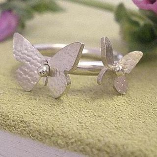 double butterfly ring by la belle et la bete