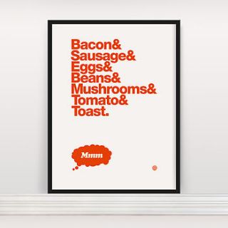 'perfect breakfast' edition two screen print by anthony oram