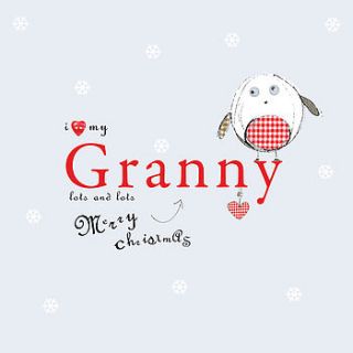 grandma, nan or granny christmas card by laura sherratt designs