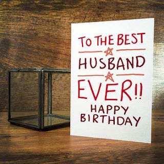birthday card for best husband ever by a is for alphabet