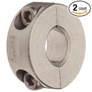 Ruland SP 8 SS Two Piece Clamping Shaft Collar, Stainless Steel, .500" Bore, 1 1/8" OD, 13/32" Width (Pack of 2) Clamp On Shaft Collars