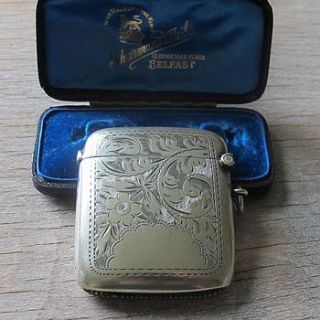 vintage silver plated vesta case by ava mae designs