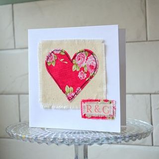 heart card personalised by rachel & george