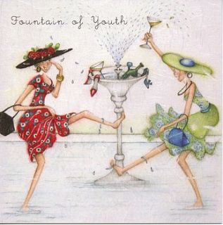 fountain of youth female birthday card by pippins gifts and home accessories