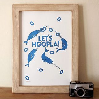 child's room art 'let's hoopla' screen print by hello dodo