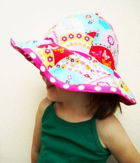 girl's flower reversible sunhat by wild things funky little dresses