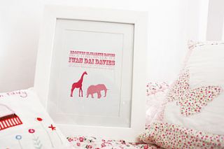 personalised sibling print by pickle pie gifts