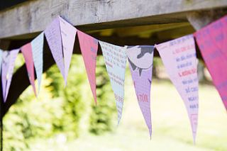 recycled rice bag bunting by recycle recycle