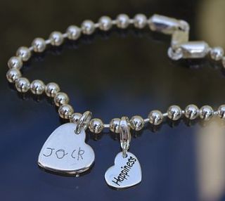 personalised silver bead charm bracelet by capture & keep