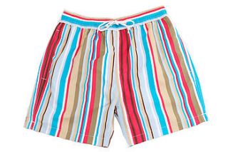 boys beach stripe swim shorts by starblu luxury resortwear