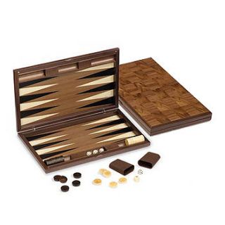 walnut backgammon board by inkerman london