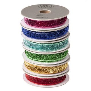 bright glitter ribbon by the contemporary home