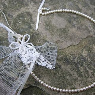 personalised pearl butterfly bridal horseshoe by bunny loves evie