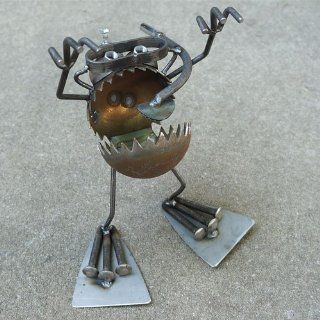 Welded Metal Art Gnome Be Gone Swimming Scuba Diver  Other Products  