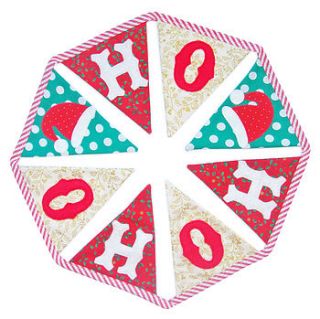 'ho ho ho' christmas bunting by handmade by lucylu