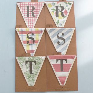 personalised alphabet 'letter' bunting by lilac coast