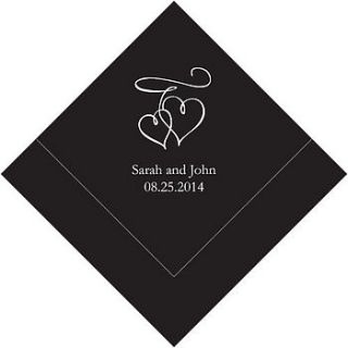 personalised wedding printed napkins by contemporary weddings