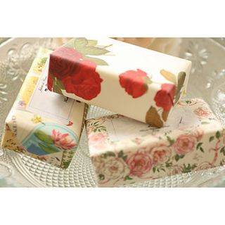 set of two 'vintage' paper wrapped soaps by lavender room