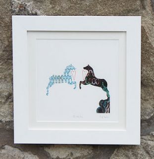 love hate horses giclee print by prism of starlings