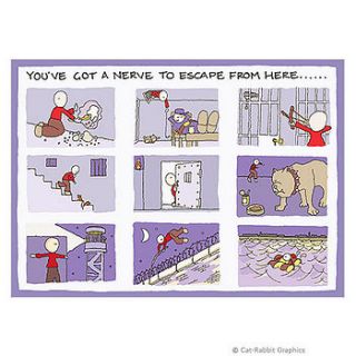 escape leaving card by cat rabbit graphics