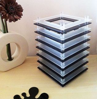 square layered table lamp by kirsty shaw