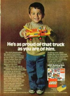 Her's proud of that truck LEGO Building Sets ad 1978 Entertainment Collectibles