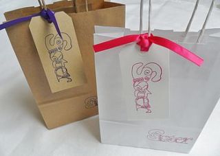 'sister' gift bag and tag  two sizes by yatris home and gift