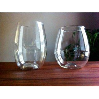 Govino Wine Glass Flexible Shatterproof Recyclable, Set of 4 Plastic Wine Glasses Kitchen & Dining