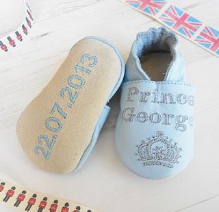 personalised royal baby inspired prince shoes by born bespoke