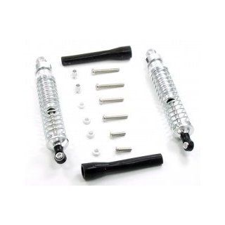 GPM Racing #DP090SSBK Aluminum Oil Filled Adjustable Threaded Shocks 90MM 1 Pair Silver (Silver Springs) for Miscellaneous ALL Toys & Games