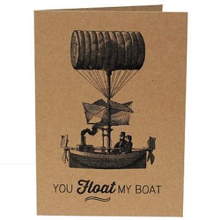 you float my boat valentines day card by papergravy