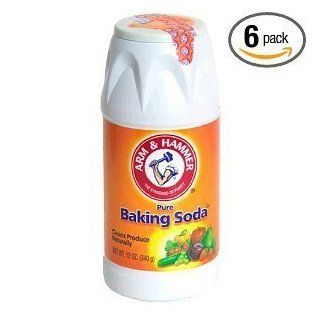 Arm & Hammer Pure Baking Soda Shaker   12 Oz   (Pack of 6)  Arm And Hammer Baking Soda  Grocery & Gourmet Food