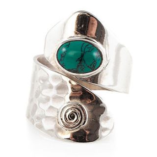 handmade turquoise silver ring by charlotte's web