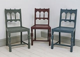 set of three vintage gothic style chairs by distressed but not forsaken