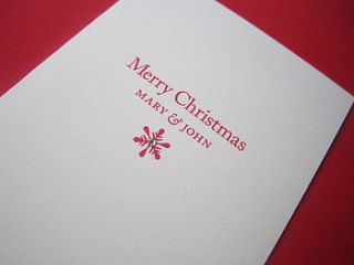 personalised couples christmas card by lovat press