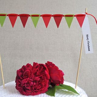 christmas cake bunting with greeting label by sew sweet violet
