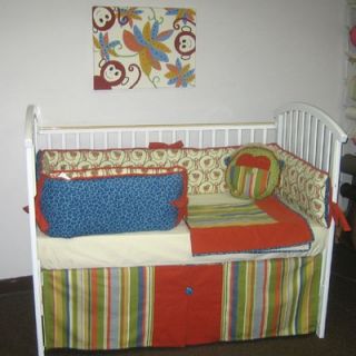 Bebe Chic Monkey Business 4 Piece Crib Bedding Set