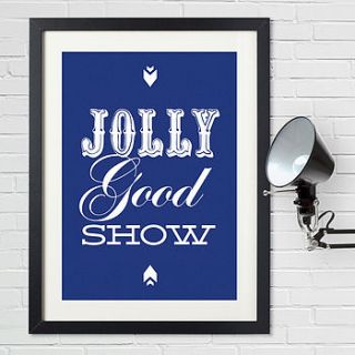 personalised british 'jolly good show' print by rosie may creative