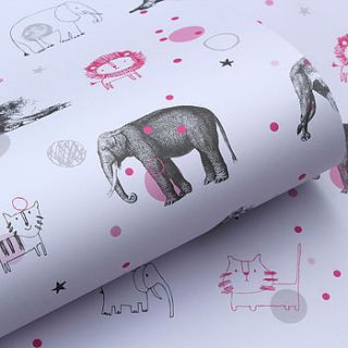 circus animal wrapping paper pack by the chalk lion