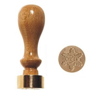 snowflake brass wax seal by city company seals