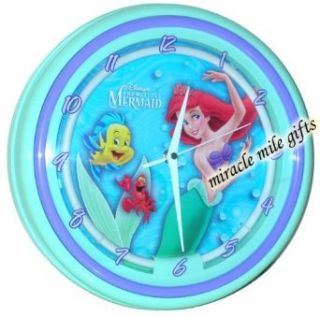 Disney Princess The Little Mermaid Neon Wall Clock Clothing