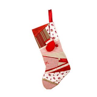 christmas patchwork stocking. by jammy things