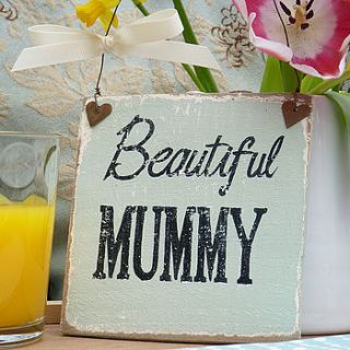 vintage style sign for mum by delightful living